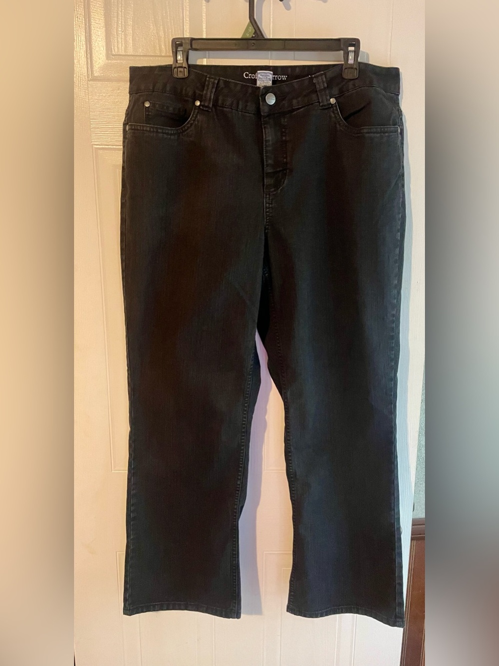 Croft & Barrow Black Stretch Jeans Women’s Size 16 Short Straight Leg